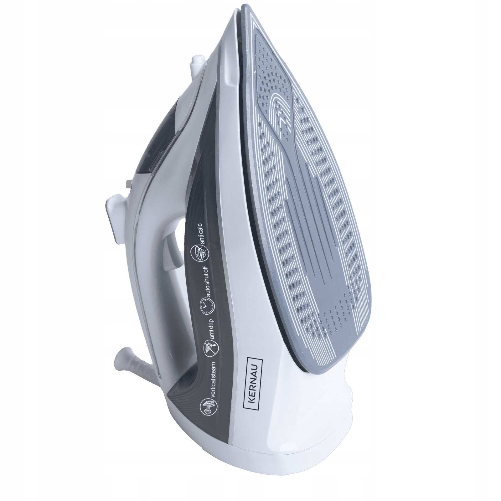 Fier de calcat cu abur Kernau KSSI 2202 C, 2200W, 340ml, talpa ceramica, alb-gri