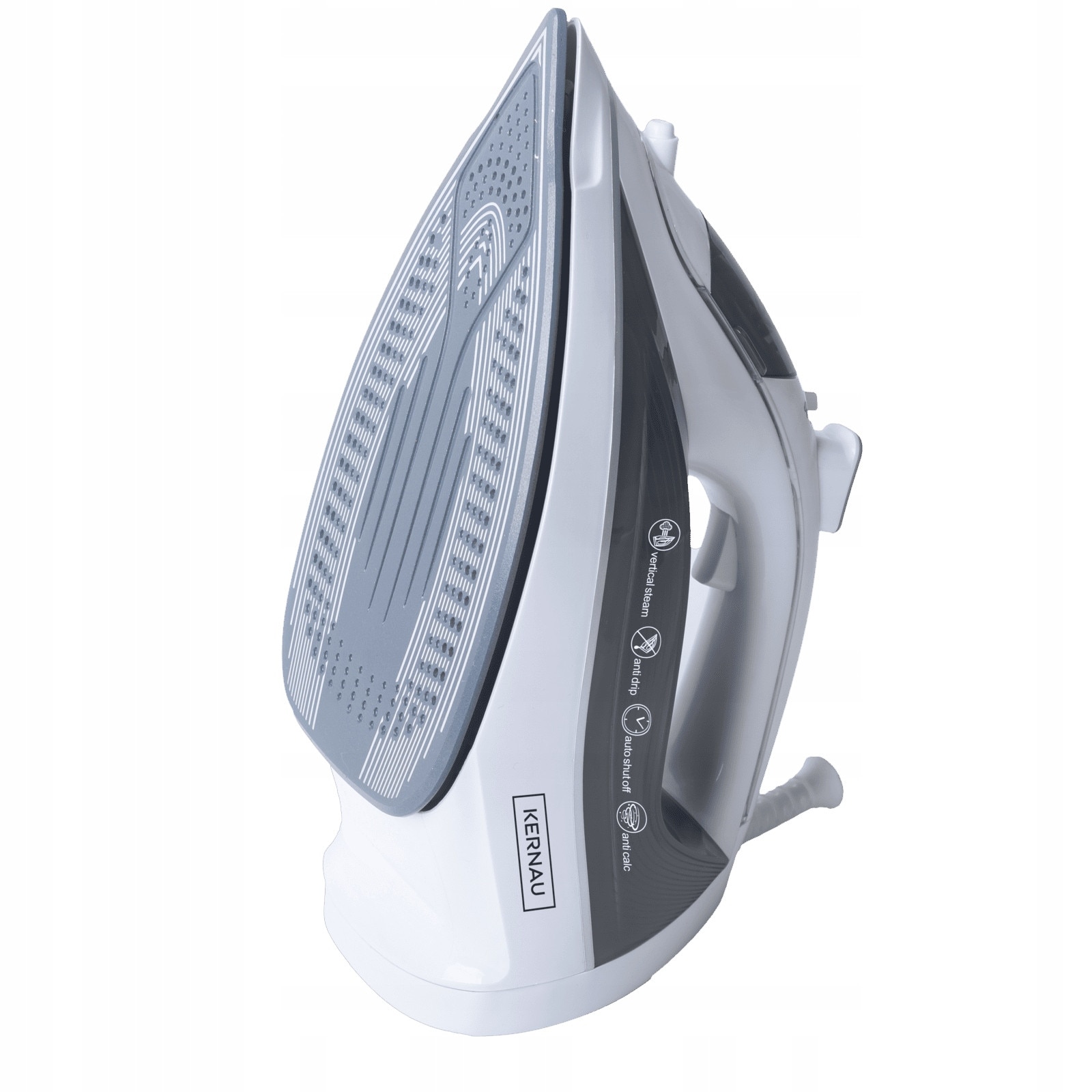 Fier de calcat cu abur Kernau KSSI 2202 C, 2200W, 340ml, talpa ceramica, alb-gri