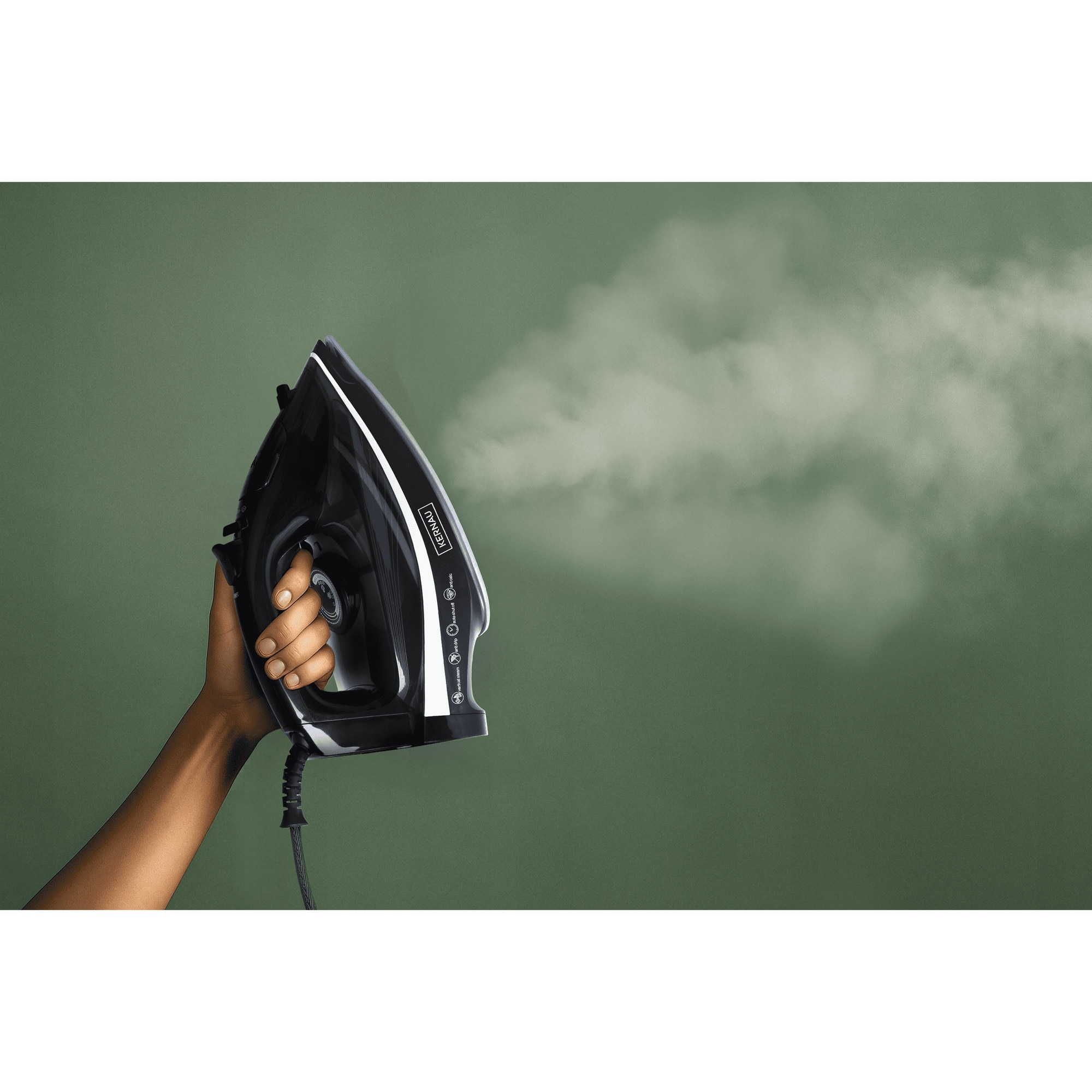 Fier de calcat cu abur Kernau KSSI 2502 C, 2500W, 350ml, talpa ceramica, sistem Anti-Drip, auto-curatare