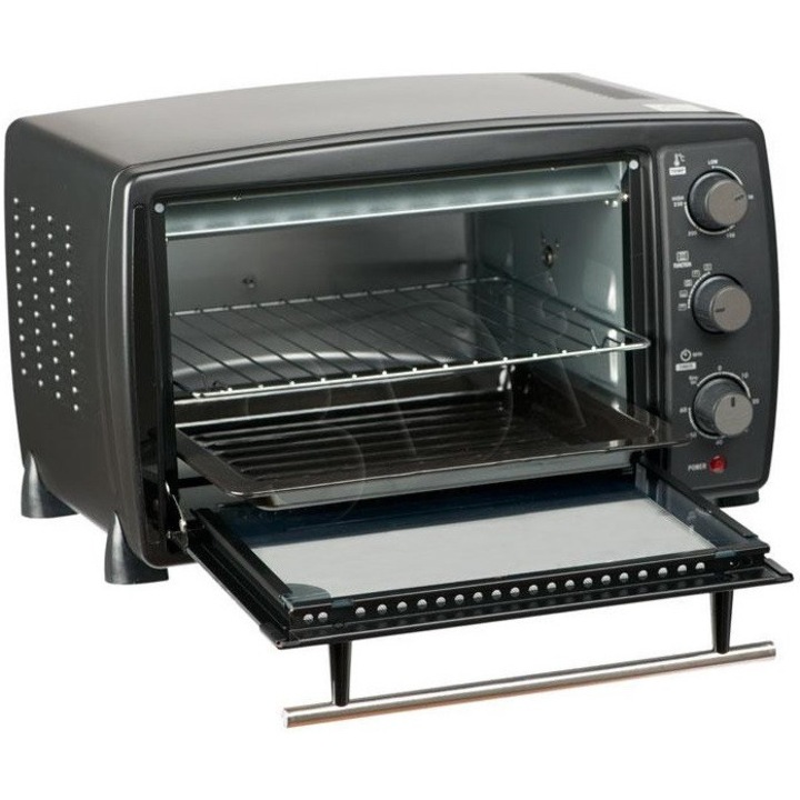 Optimum elektromos sütő 22l 1500W, 28,5x47x37cm, fekete, grill funkcióval