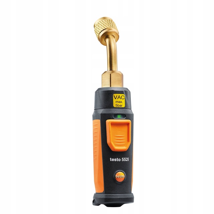 Сонда за измерване на вакуум Testo 552i, Bluetooth, компактна, IP54, 150x32x31mm, черна/оранжева