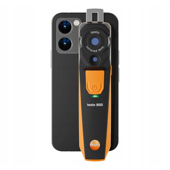 Camera termografica wireless Testo 860i, 256x192, set cu valiza, IP54, 195g, 165x45x38mm