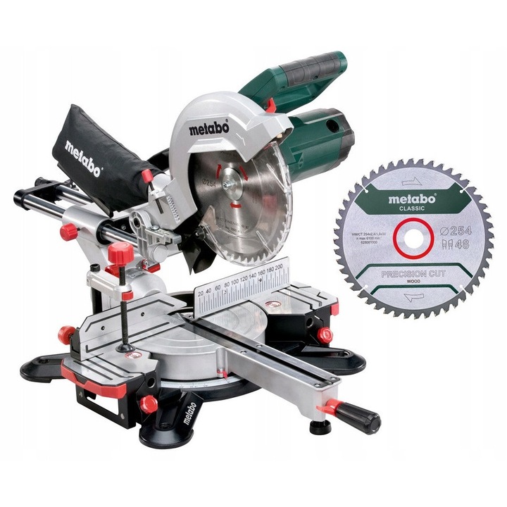 Fierastrau electric Metabo KGS 254 M, 1800W, 254mm, cu functie de avans, 16.3kg, set complet
