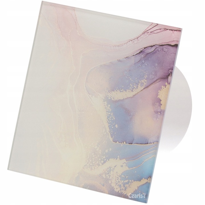 Ventilator de baie cu panou din sticla F.H. ANA FH07, 100mm, 15W, 110m3/h, alb