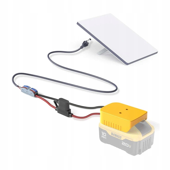 Adaptor de alimentare DC pentru Starlink Mini, 2m, compatibil cu acumulatori DeWalt 18/20V, rezistent la apa si praf, constructie durabila