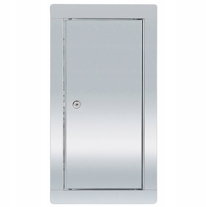 Usa de vizitare metalice F.H. ANA 20x40cm, inox, cu inchidere pe baza de lacat, set cu doua chei
