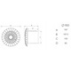 Ventilator de tavan si perete F.H. ANA, standard, IPX4, 150mm, alb