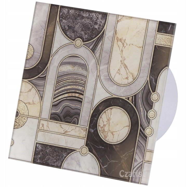 Ventilator de baie cu panou din sticla F.H. ANA FH36, timer, 100mm, 15W, 110m3/h