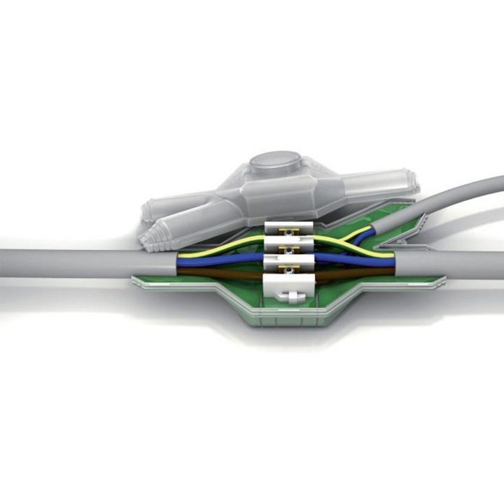 Mufa de cablu cu rasina pentru conexiuni ramificate 6-16/2,5-16mm IPX8 cu conector, Trytyt