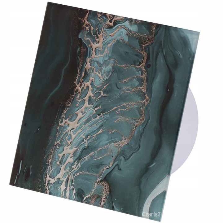 Ventilator de baie cu panou din sticla F.H. ANA FH31, 100mm, 110m3/h, 15W, alb