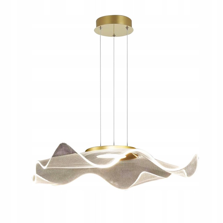 Lustra Milagro Largo, 16W LED, Brushed Gold, design modern