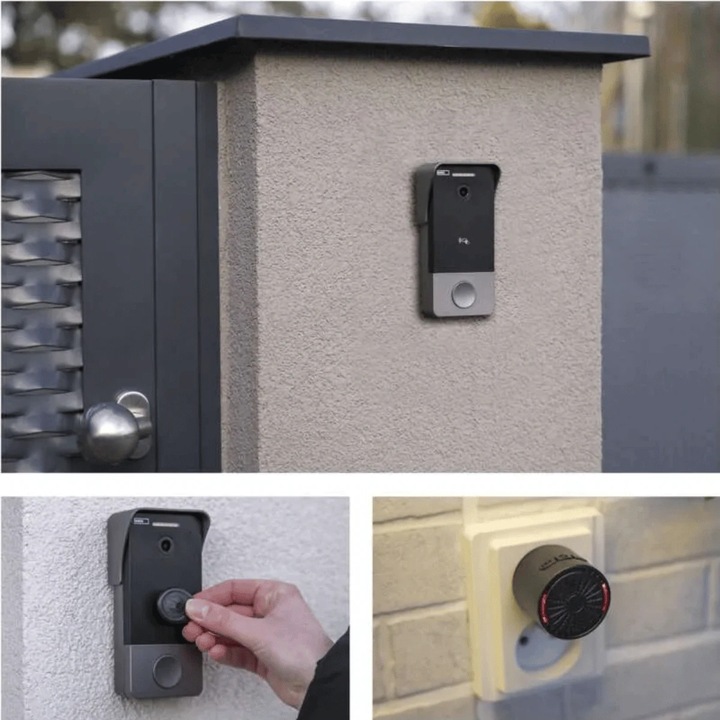 Sonerie electrica GoSmart, wideodomofon WiFi cu camera pentru telefon