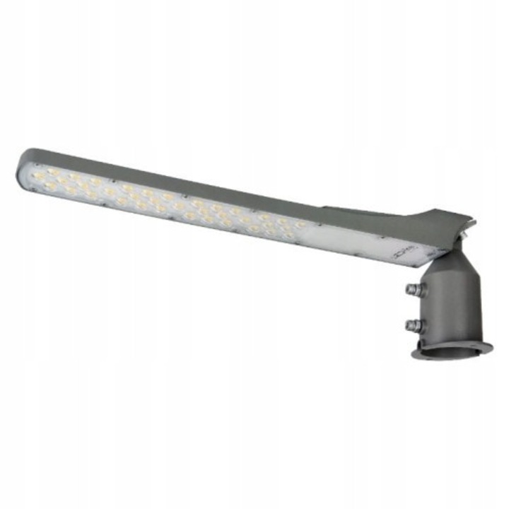 Lampa stradala LED FLAMINGO 100W 4000K cu senzor de amurg, gri IP65