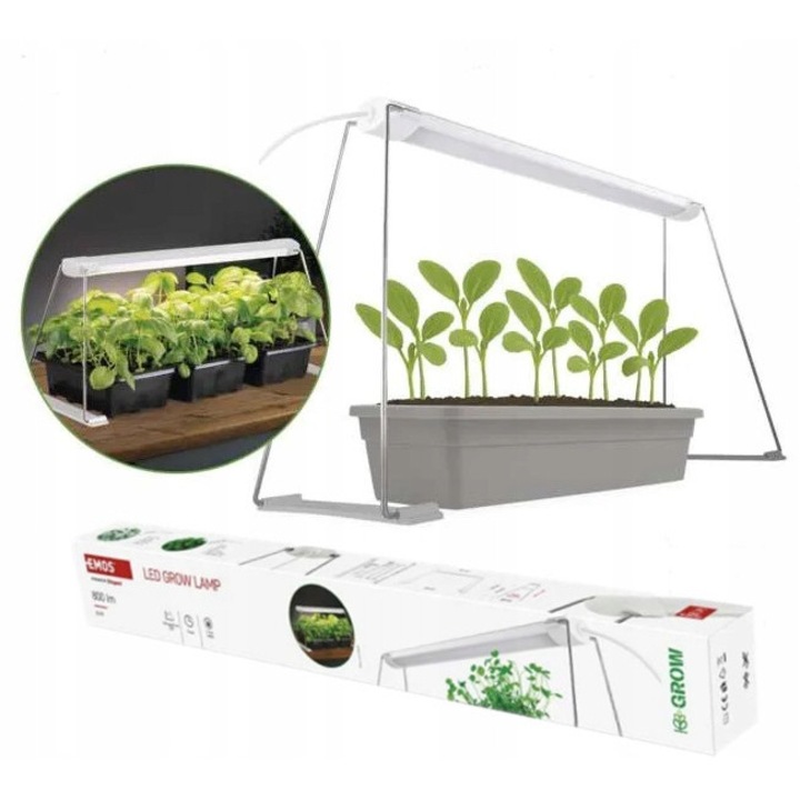 Lampa LED pentru cresterea plantelor, EMOS Z7903, 800 lm, alb, 536x180x215mm, cu timer
