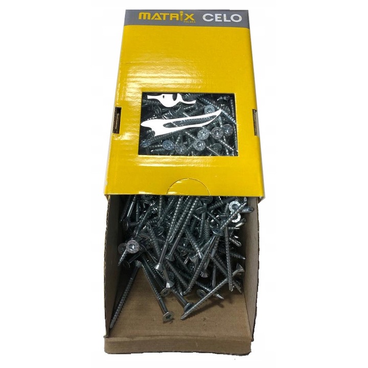 Suruburi auto-perforante Matrix 4x50mm, set 500 bucati, zinc alb