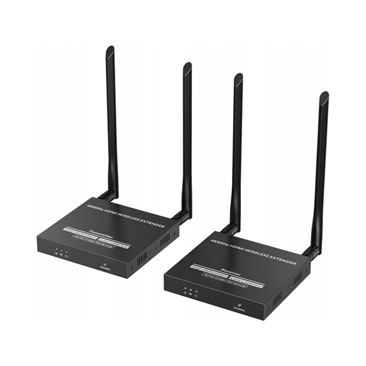 Spacetronik SPH-W54 vezeték nélküli HDMI adó, 4K 60Hz, 50m, átviteli készlet vevővel, USB tápellátás