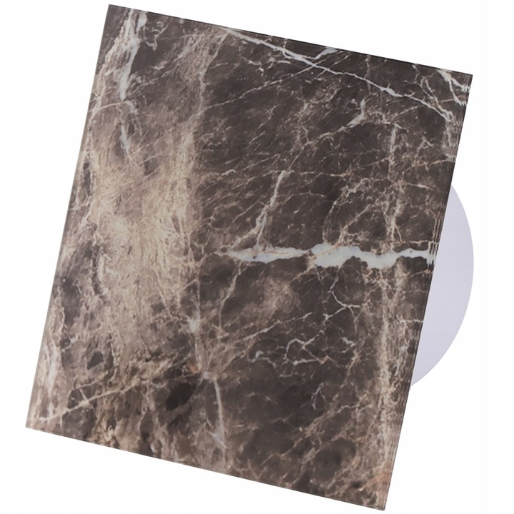 Ventilator de baie cu panou din sticla F.H. ANA, model FH13, cu timer, 100mm, 15W, alb