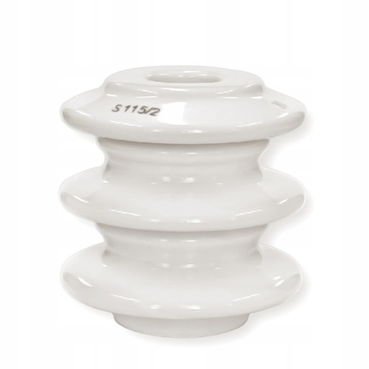 Izolator liniar, S115/2, alb, 115mm, pentru linii electrice