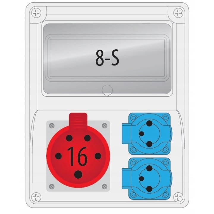 Tablouri electrice R-Box 240 8S 1x16A/5P 2x250V IP44, Pawbol