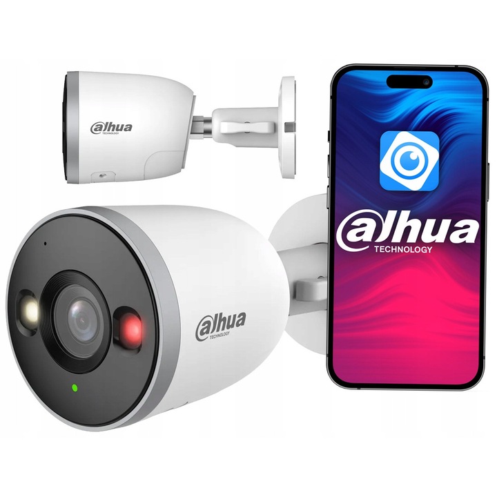 Camera de supraveghere IP WiFi 5MPx Dahua IPC-F5DP-IL, Dual Light, 30m, 158x77x77mm