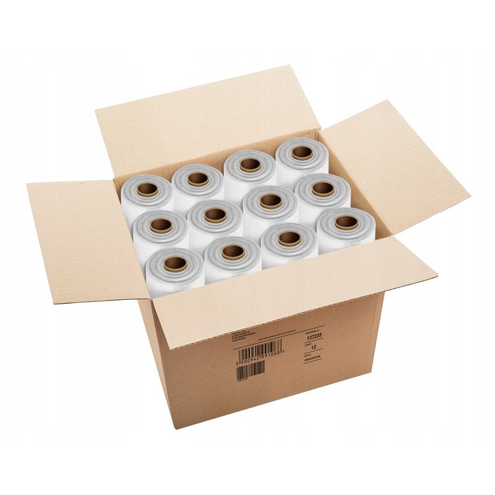 Прозрачни торбички за еднократна употреба Paclan Expert, 350 бр., 43x35 см, комплект от 12 ролки