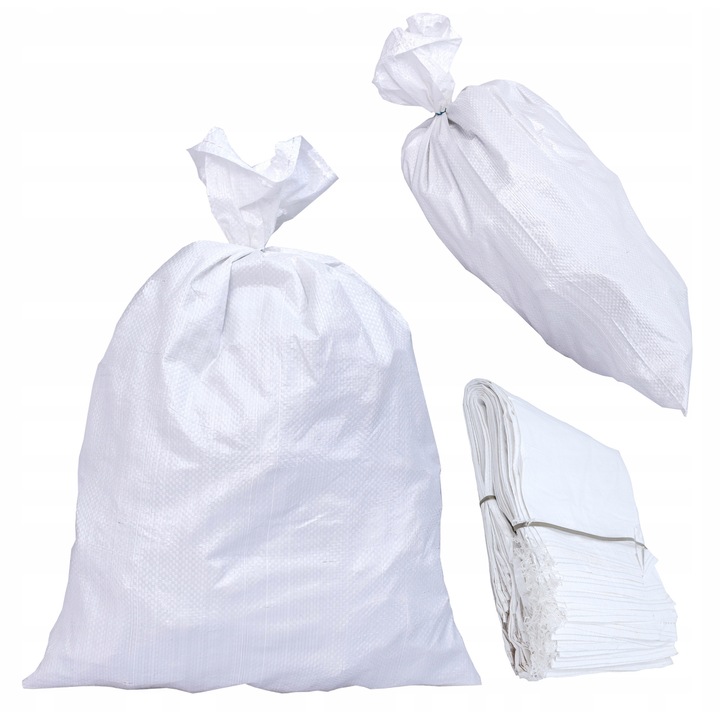 Saci din polipropilena, Wimar, 40x60cm, 15kg, alb, set 100 bucati