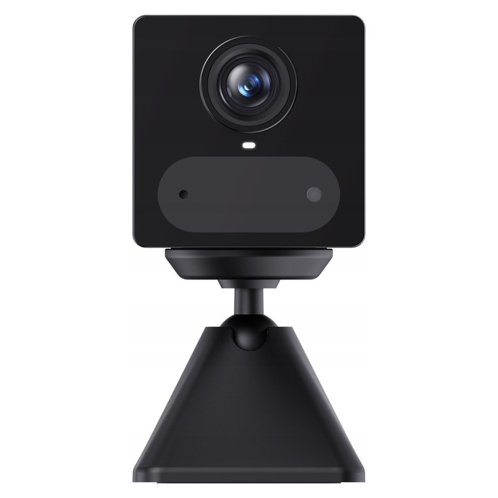 Camera miniatura Ezviz CB2 4G, wireless 4G/LTE, rezolutie 2K (2304×1296), detectie AI si audio bidirectional, baterie 2000mAh, Negru, 1 buc