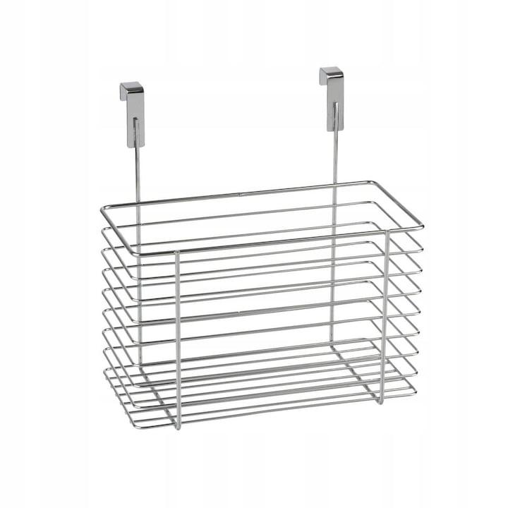 Organizator pentru usi dulap bucatarie, WENKO, metal cromat, argintiu