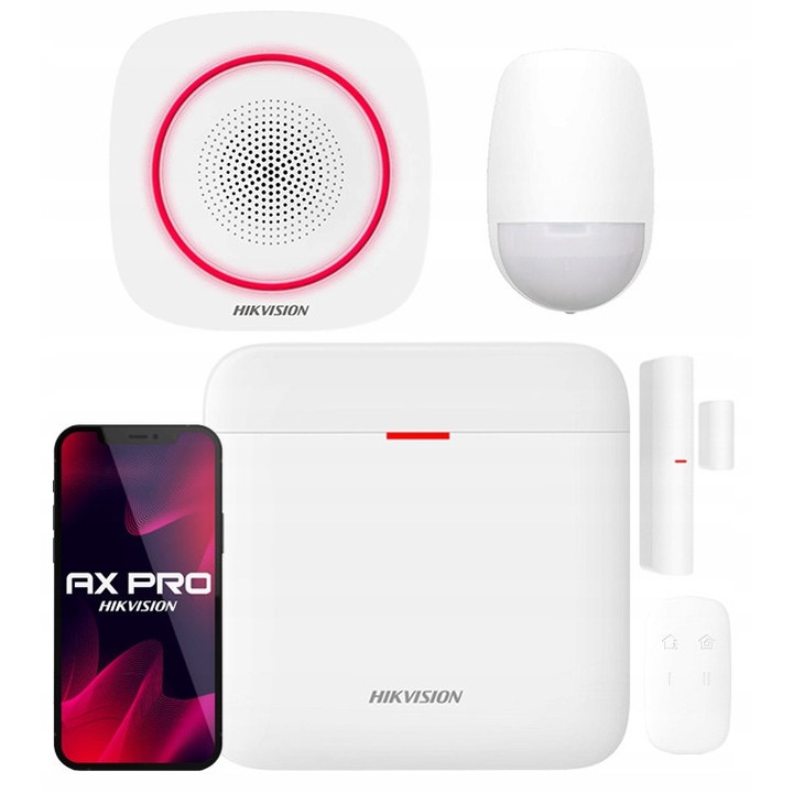 Алармена система Hikvision AX Pro WiFi / 3G с вътрешна сирена 110 dB
