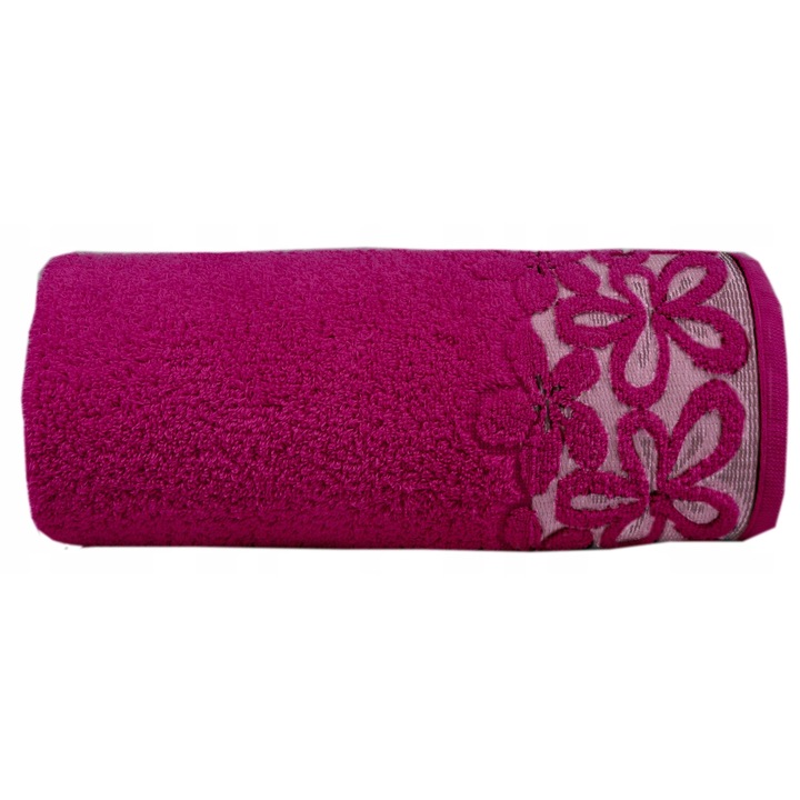 Prosop Bella, Greno, 70x140cm, fucsia, 100% bumbac, moale si absorbant