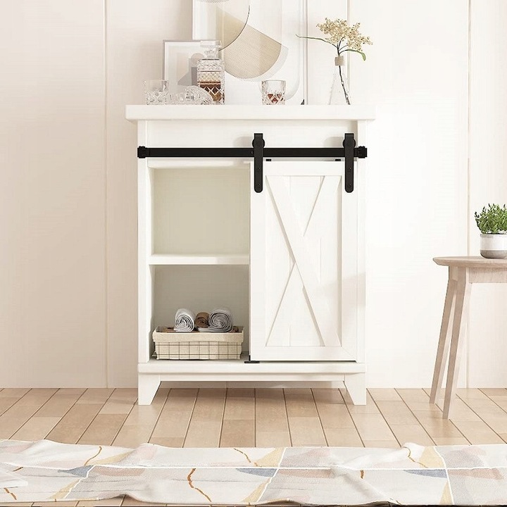 Sistem usi glisante Mini Barn Door 91 cm, PSG, pentru usi de mobilier, latime 0.45 m, grosime 30 mm, model LOFT pentru dulapuri