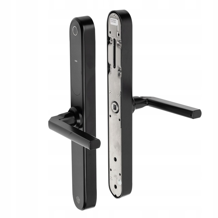 Maner electronic Smart PSG SPARTA, Negru, Inox, Tuya, Cod amprenta