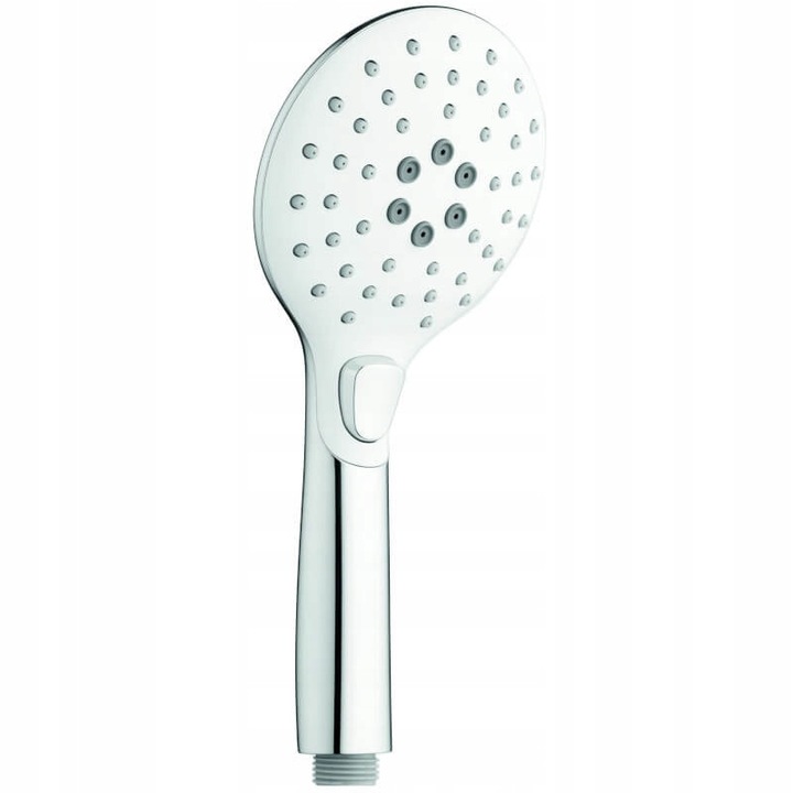 Laveo Coloana de dus Boho, 3 functii, alb/chrom, forma rotunda, sistem anticalcar, diametru 110mm