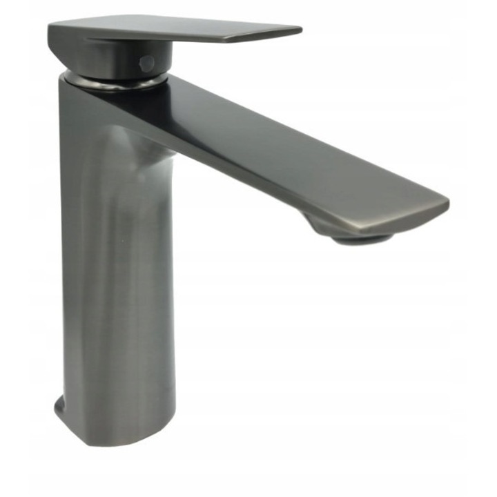 Liveno ARM-OMEGA GREY mosdó csaptelep, fekete króm, 19x13cm, tartozékokkal