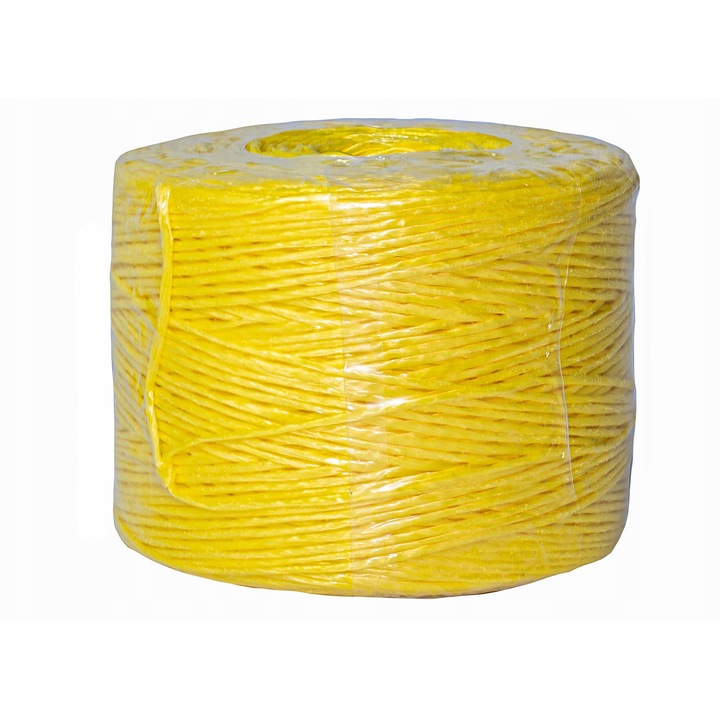 Аграрна връв, 500м, жълта, комплект 6 броя, UV устойчива, от полипропилен