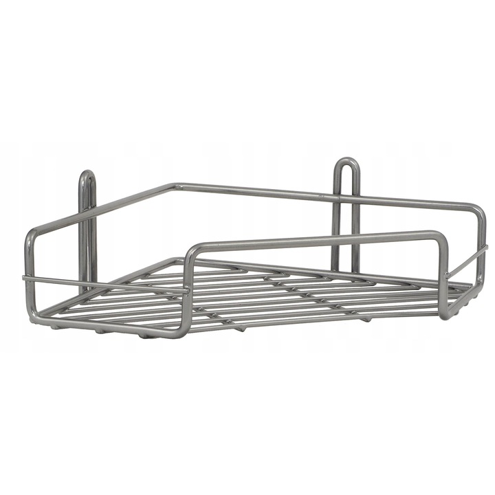 Suport de baie Duschy Nano, coltar, crom, 27x20x7,2cm