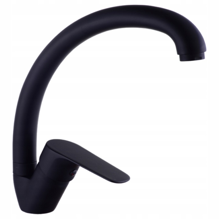 Liveno Sigma mosogató csaptelep, fekete, 26cm, forgatható kifolyócsővel