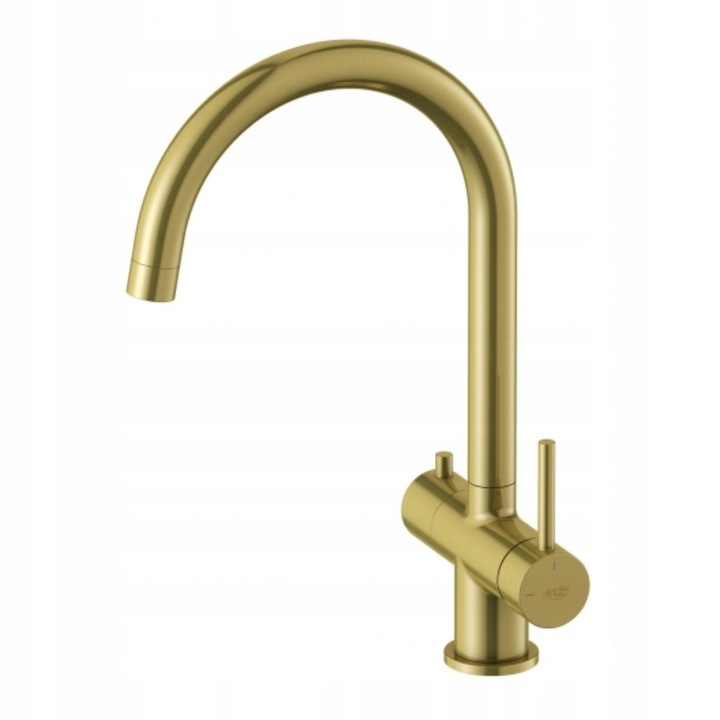 Двукръгов смесител, Blue Water, Eden, месинг антик, 360° чучур, 2 кръга