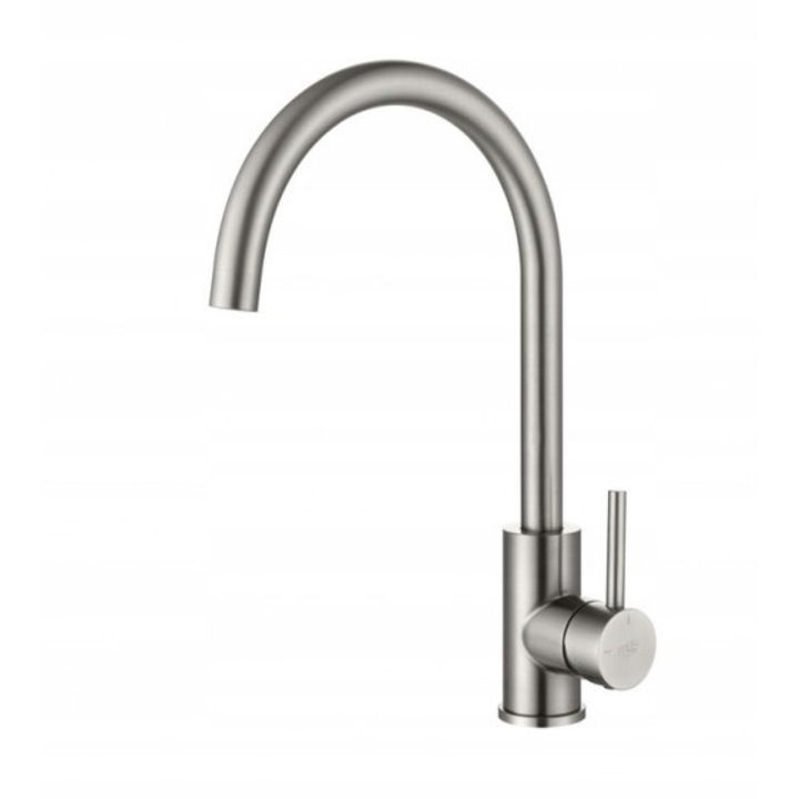 Baterie sanitara Blue Water WERA INOX, inox, ceramica, 360° rotativa, 450mm