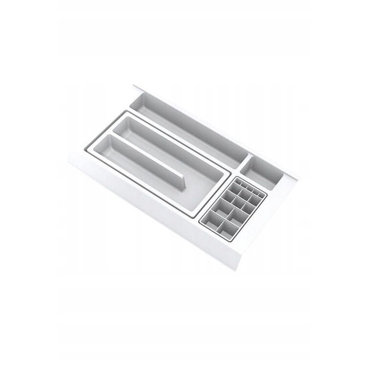 Organizator cosmetic Peka, 4 compartimente, alb, 241x422x53mm