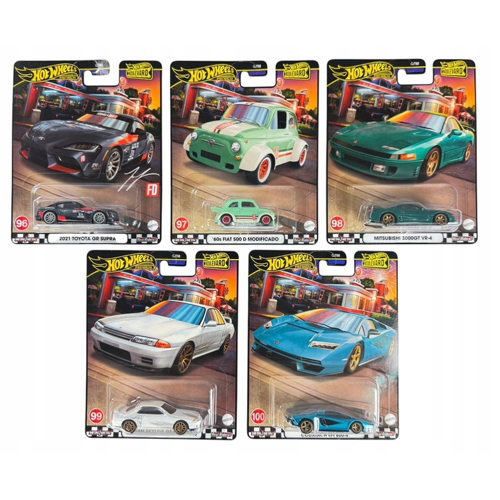 Set 5 masinute Hot Wheels Premium Boulevard, multicolor