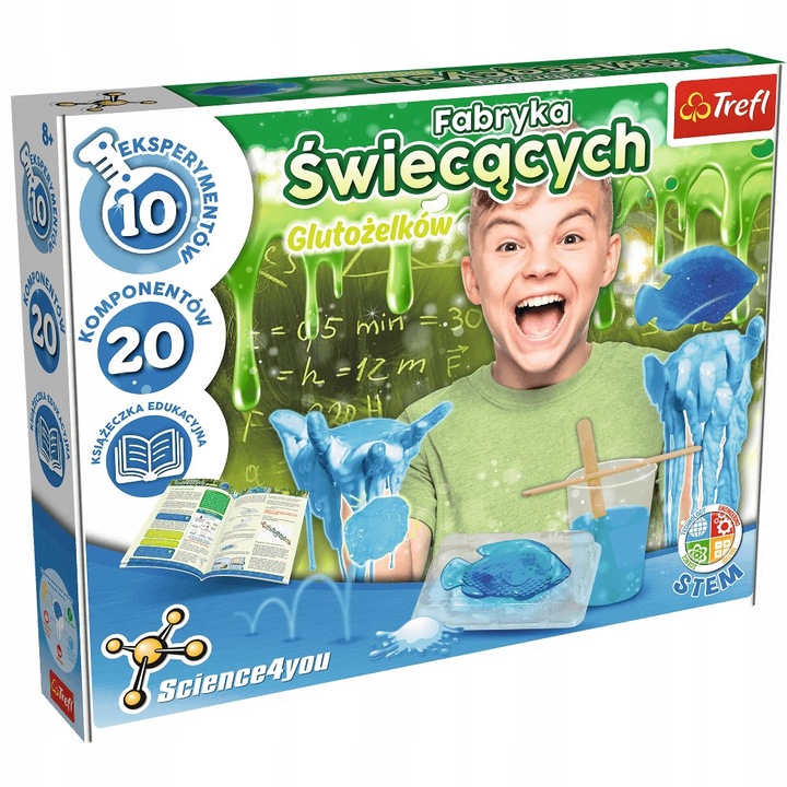 Trefl Tudományos készlet, Nyálka gyár, 10 kísérlet, többszínű