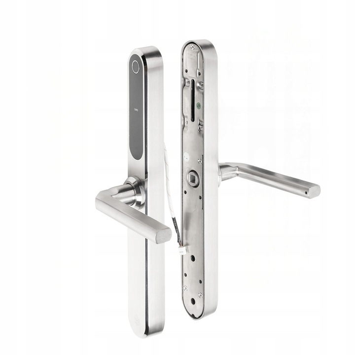 Maner usa electronic PSG TUCAN, argintiu, din inox, cu cod de acces prin amprenta
