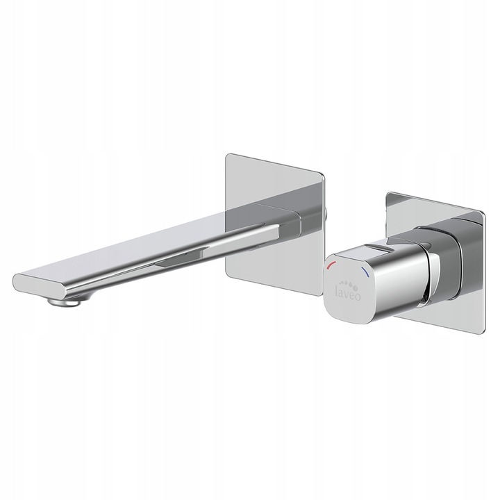 Tores mosdó csaptelep, falba süllyesztett, króm, minimalista design, 8 év garancia