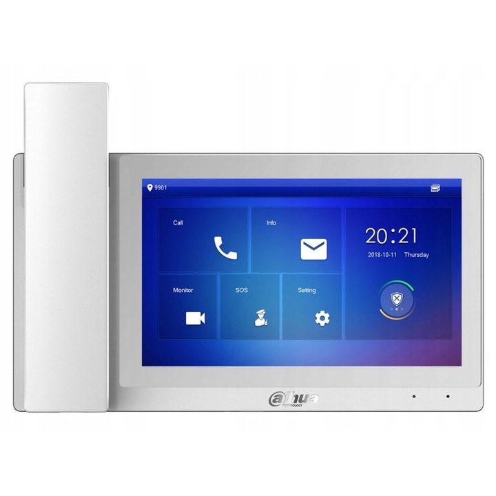 Монитор IP Wi-Fi Dahua VTH5421EW-H, 7" TFT LCD, бял, контрол на достъпа