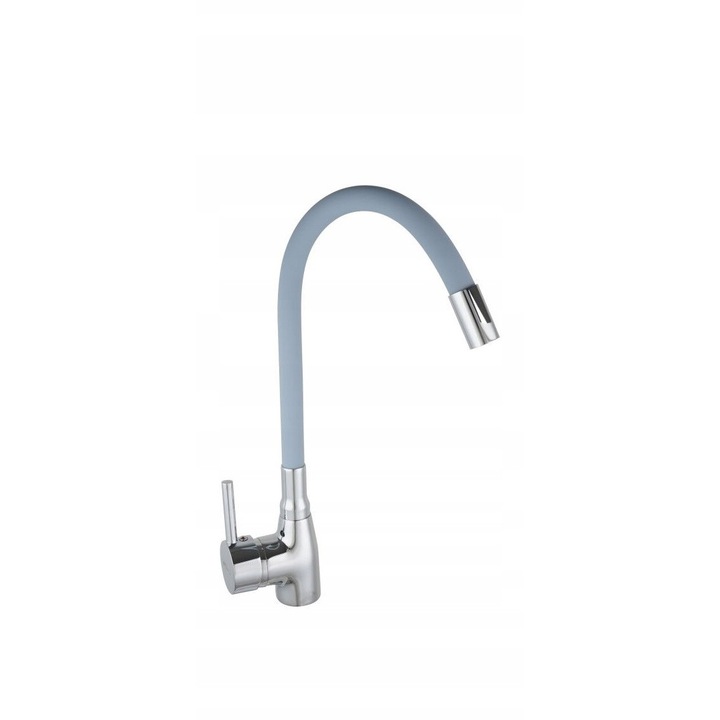 Baterie zlewozmywakowa Liveno, elastyczna wylewka, gri, 40mm