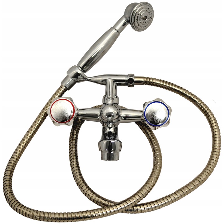 Liveno Kaja fali kádcsaptelep, kétkaros, króm, komplett szerelőkészlet