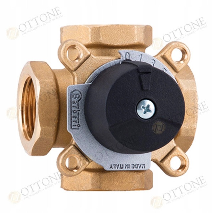 Zavor vegyes 4-utas 3/4" sárgaréz, maximális hőmérséklet 110°C, maximális nyomás 10 bar, Olaszország