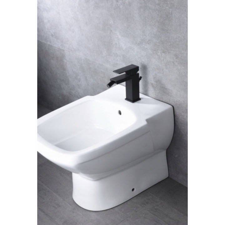 Baterie umywalkowa Blue Water TORONTO, mata, neagra, 17,3cm, cu capac automat