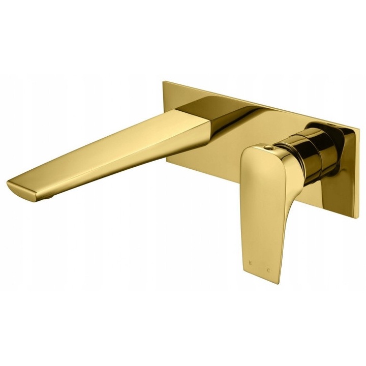 Vékony mosdó csaptelep, Blue Water, MONACO, arany, falra szerelhető, kerámia típusú